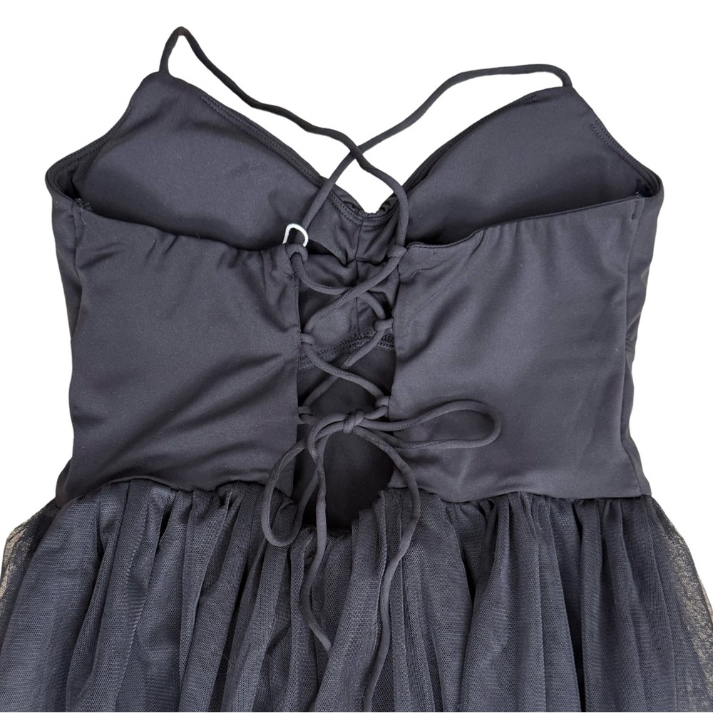 Halara V Neck Backless Mesh Tulle Midi Dress Fairy Balletcore Whimsigoth NWT - Picture 8 of 12
